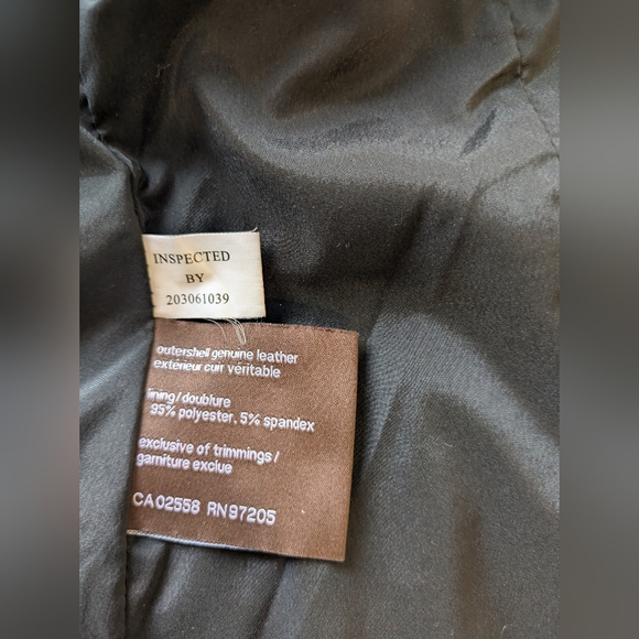 Danier Black Women's Jacket with White Stitching - Picture 9 of 12